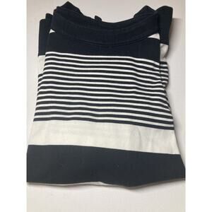 Talbots Women’s Size Medium Black And White Sweater Stripes